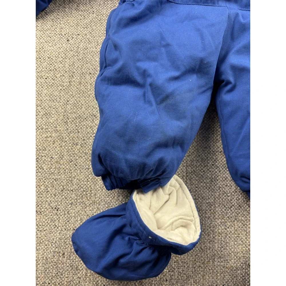 VTG Buffalo Bills NFL Kids Touchdown Club Snowsuit 6/9M Blue Winter Baby Bunting